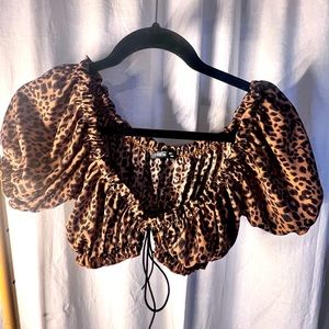 Leopard top extra small Shein